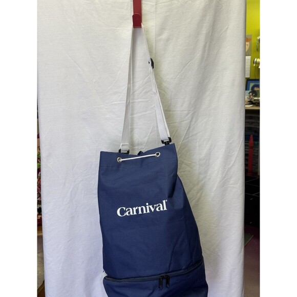 Carnival Cruise Line Drawstring Cooler Tote Beach Bag With Adjustable Strap - Picture 10 of 15